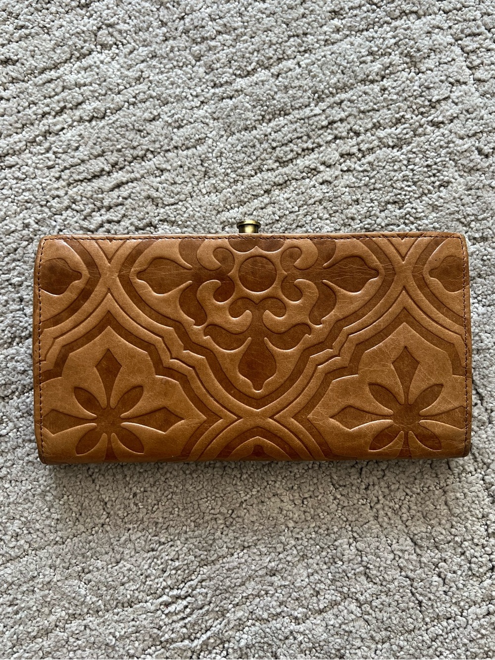 HOBO Embossed Tan Leather Wallet - Picture 2 of 16